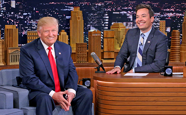 jimmy fallon inteviews trump 2016 Getty